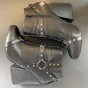 YRU Craft Harness Heeled Booties